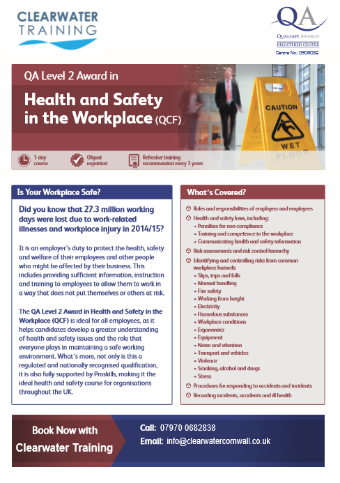 Health & Safety | CLEARWATER TRAINING